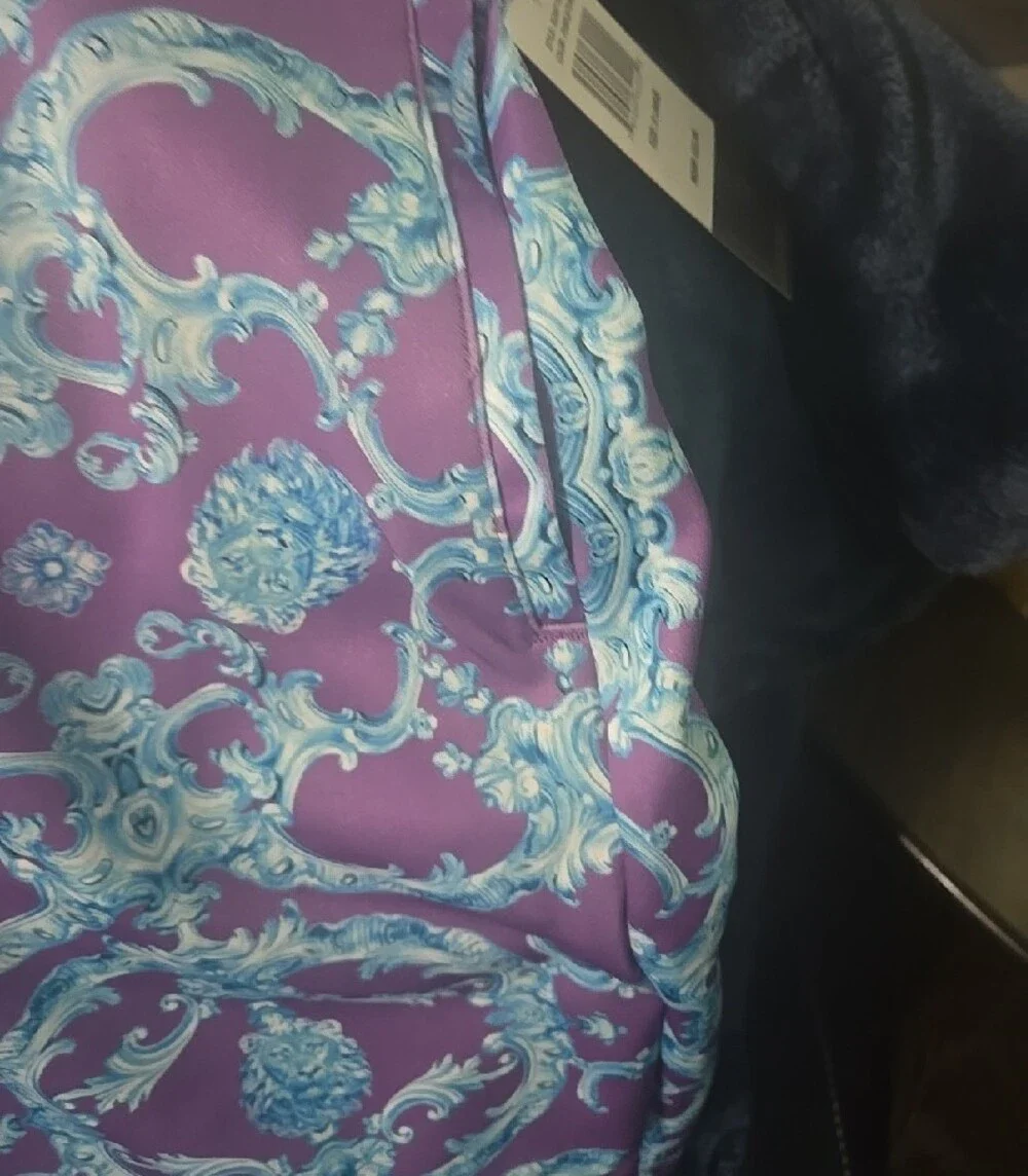 Mens Purple Patterned Swim Shorts